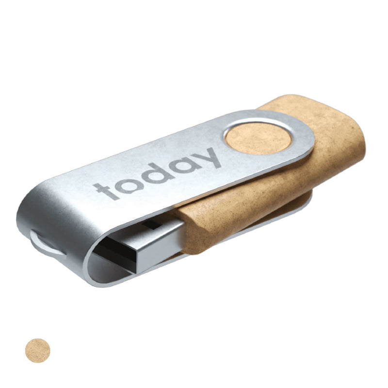 USB di plastica e metallo riciclata eco - personalizzabile con logo
