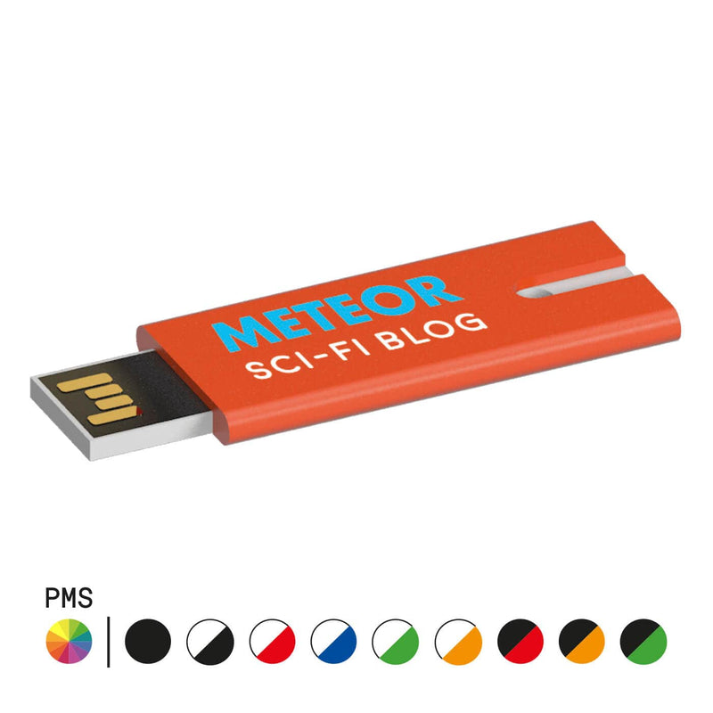 USB di plastica ultra sottile - personalizzabile con logo