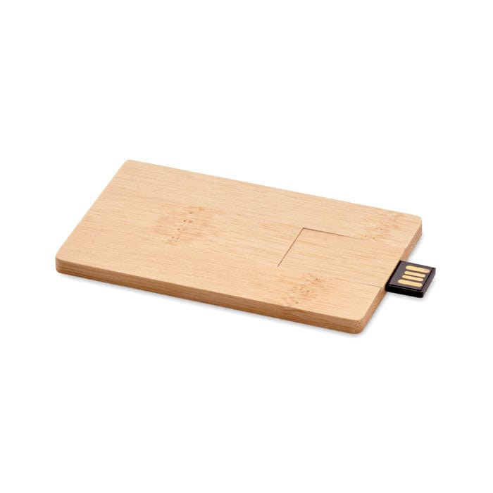 USB in bamboo da 16GB beige - personalizzabile con logo