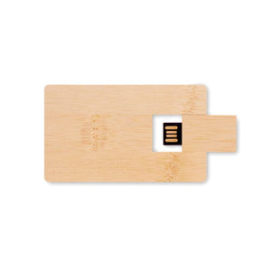 USB in bamboo da 16GB beige - personalizzabile con logo