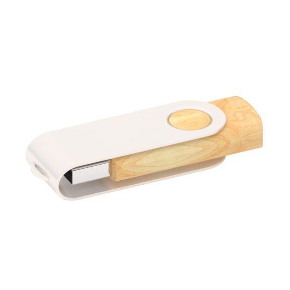 USB in legno e metallo Wood - personalizzabile con logo