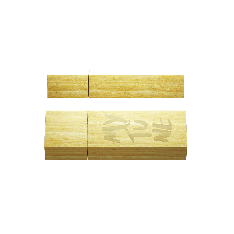 USB in legno forma squadrata - personalizzabile con logo