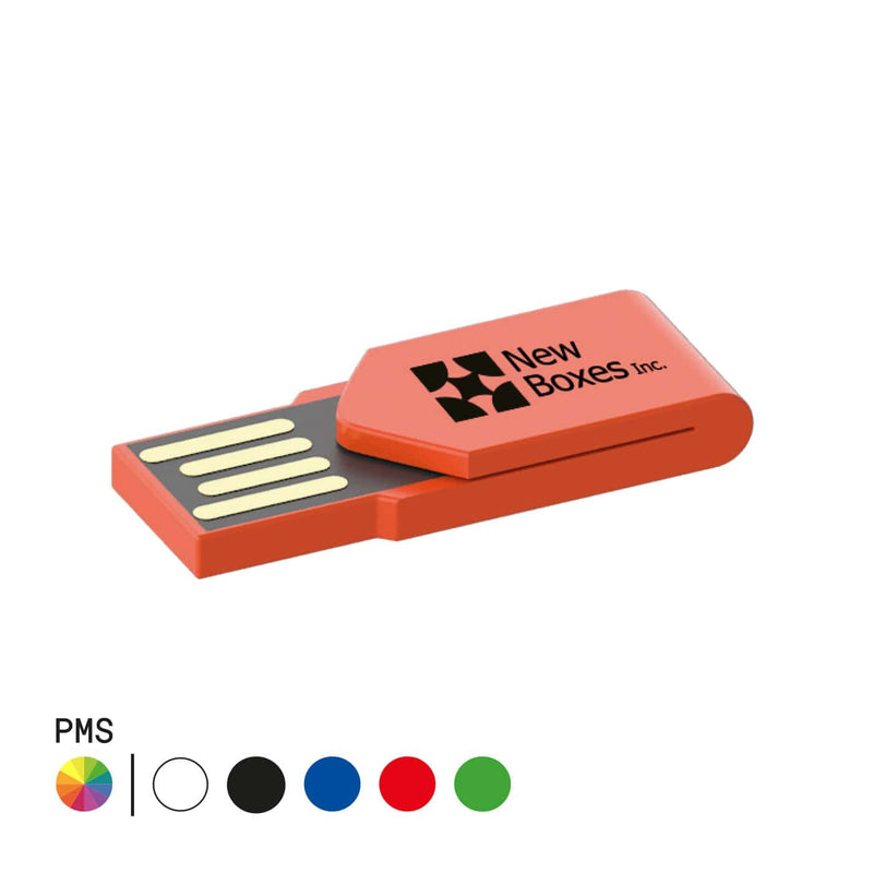 USB in plastica a forma di clip fermacarte - personalizzabile con logo