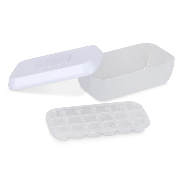 Vassoio per cubetti di ghiaccio con pulsante di espulsione Bianco - personalizzabile con logo
