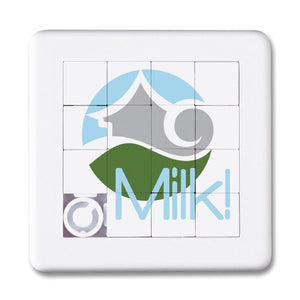 Vassoio Puzzle quadrato Bianco - personalizzabile con logo