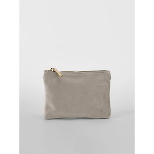 Velvet Accessory Bag grigio - personalizzabile con logo