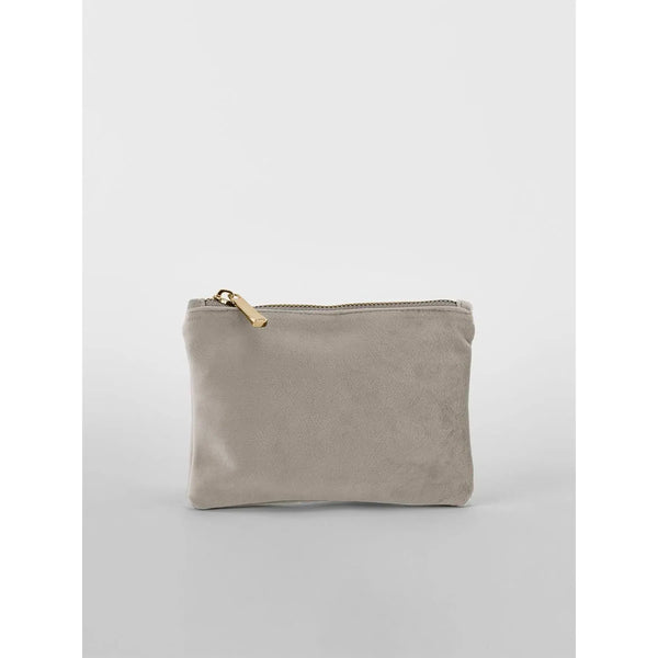 Velvet Accessory Bag grigio - personalizzabile con logo