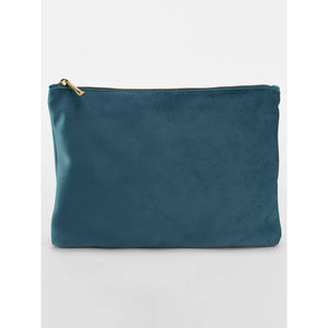 Velvet Accessory Pouch blu - personalizzabile con logo