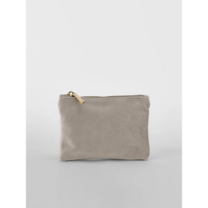 Velvet Accessory Pouch grigio - personalizzabile con logo