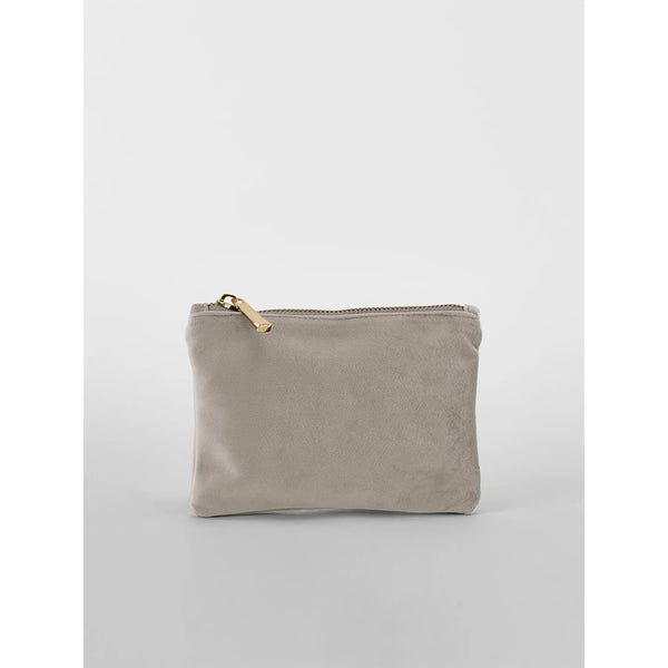 Velvet Accessory Pouch grigio - personalizzabile con logo