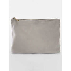 Velvet Accessory Pouch grigio - personalizzabile con logo