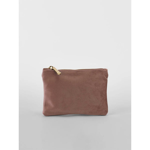 Velvet Accessory Pouch rosa - personalizzabile con logo