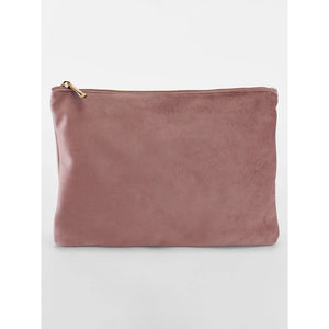 Velvet Accessory Pouch rosa - personalizzabile con logo