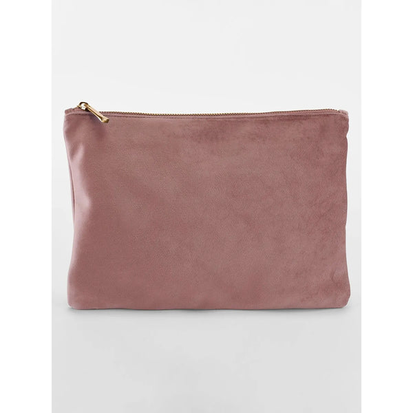 Velvet Accessory Pouch rosa - personalizzabile con logo