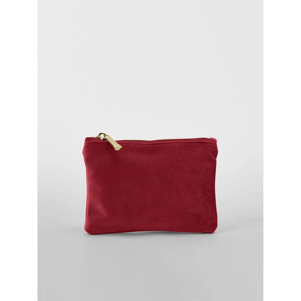 Velvet Accessory Pouch rosso - personalizzabile con logo