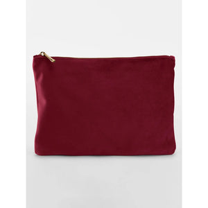 Velvet Accessory Pouch rosso - personalizzabile con logo