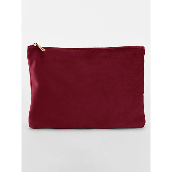 Velvet Accessory Pouch rosso - personalizzabile con logo