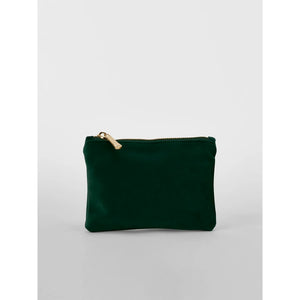 Velvet Accessory Pouch verde - personalizzabile con logo