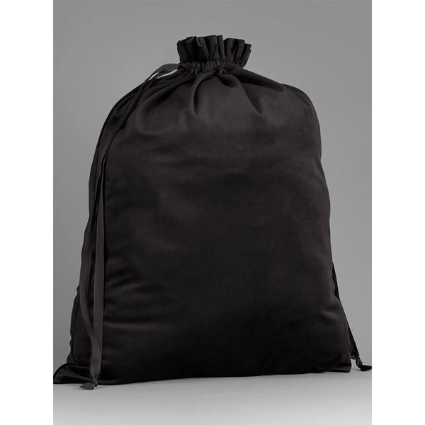 Velvet Gift Bag nero - personalizzabile con logo
