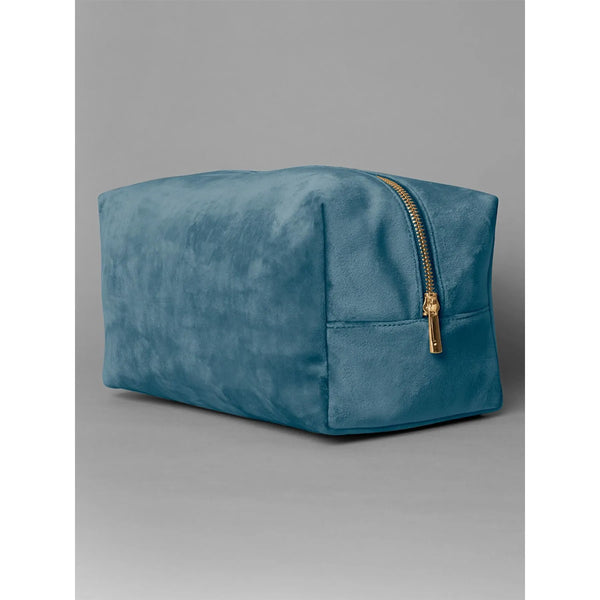 Velvet Toiletry/Accessory Case blu - personalizzabile con logo
