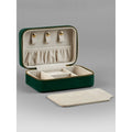 Velvet Travel Jewellery Box verde - personalizzabile con logo
