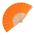 Ventaglio in legno e R-PET Arancione - personalizzabile con logo