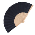 Ventaglio in legno e R-PET blu navy - personalizzabile con logo