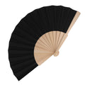 Ventaglio in legno e R-PET Nero - personalizzabile con logo