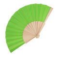 Ventaglio in legno e R-PET verde - personalizzabile con logo