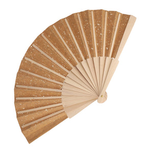 Ventaglio in legno e sughero natural - personalizzabile con logo