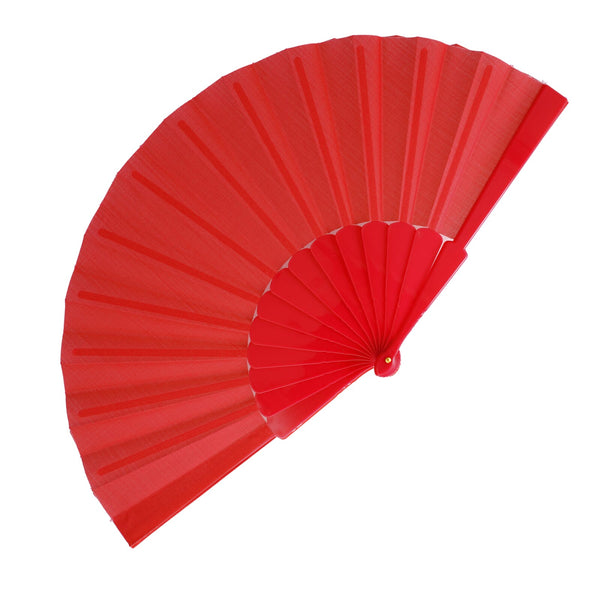 Ventaglio in plastica e poliestere Rosso - personalizzabile con logo