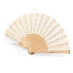Ventaglio Sayiri beige - personalizzabile con logo