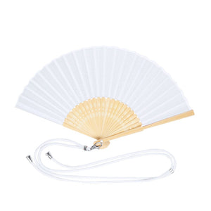Ventaglio Yanex bianco - personalizzabile con logo