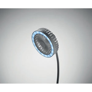 Ventilatore da tavolo con luce bianco - personalizzabile con logo