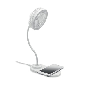 Ventilatore da tavolo con luce bianco - personalizzabile con logo