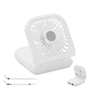 Ventilatore portatile Bianco - personalizzabile con logo