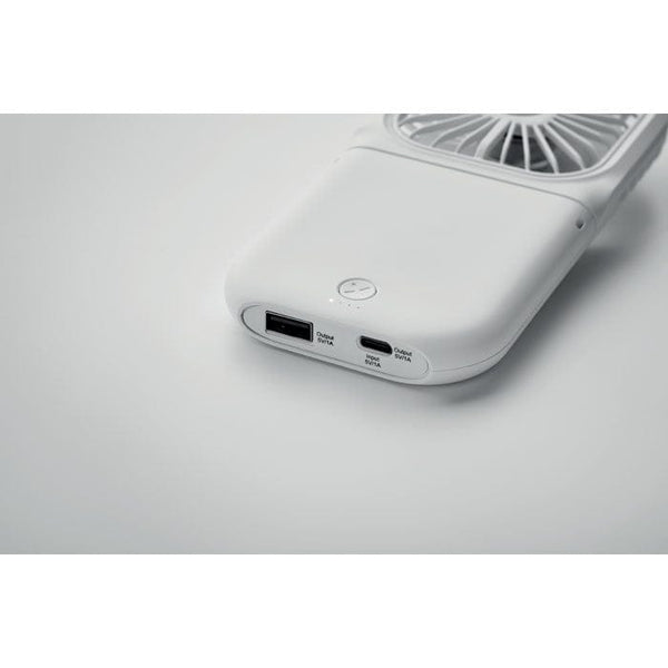 Ventilatore portatile Bianco - personalizzabile con logo