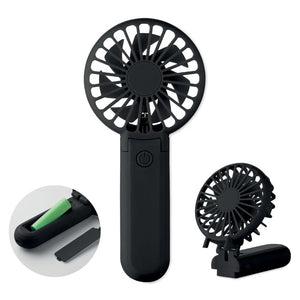 Ventilatore portatile Nero - personalizzabile con logo