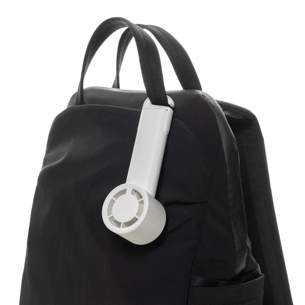 Ventilatore portatile ricarcabile Twist in rPlastica RCS - personalizzabile con logo