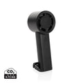 Ventilatore portatile ricarcabile Twist in rPlastica RCS nero - personalizzabile con logo