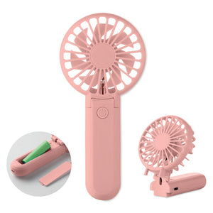 Ventilatore portatile rosa - personalizzabile con logo
