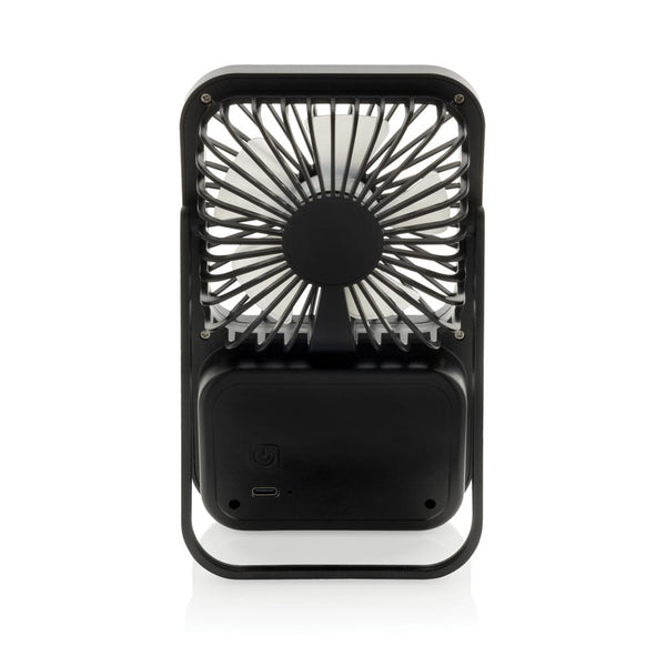 Ventilatore ricaricabile da tavolo Aervina uin rPlastica RCS - personalizzabile con logo