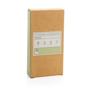 Ventilatore ricaricabile da tavolo Aervina uin rPlastica RCS - personalizzabile con logo