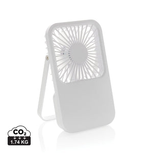 Ventilatore ricaricabile da tavolo Aervina uin rPlastica RCS - personalizzabile con logo