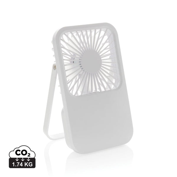 Ventilatore ricaricabile da tavolo Aervina uin rPlastica RCS - personalizzabile con logo