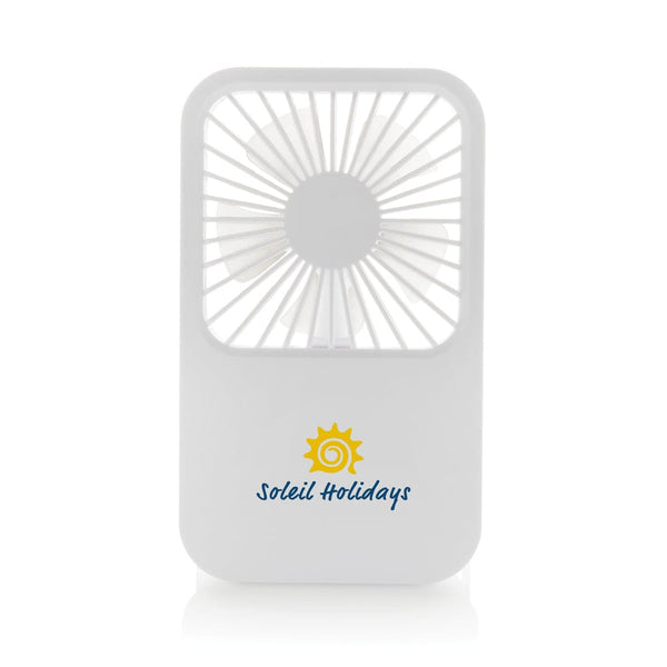 Ventilatore ricaricabile da tavolo Aervina uin rPlastica RCS - personalizzabile con logo