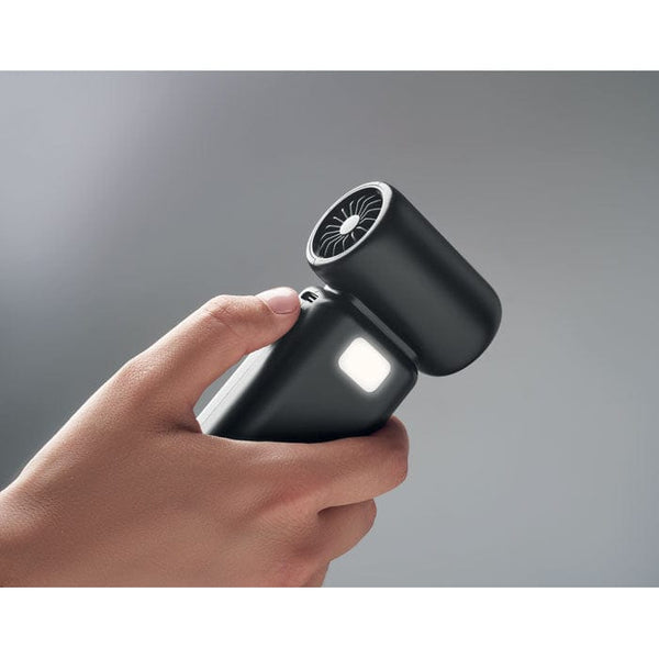Ventilatore turbo portatile nero Nero - personalizzabile con logo