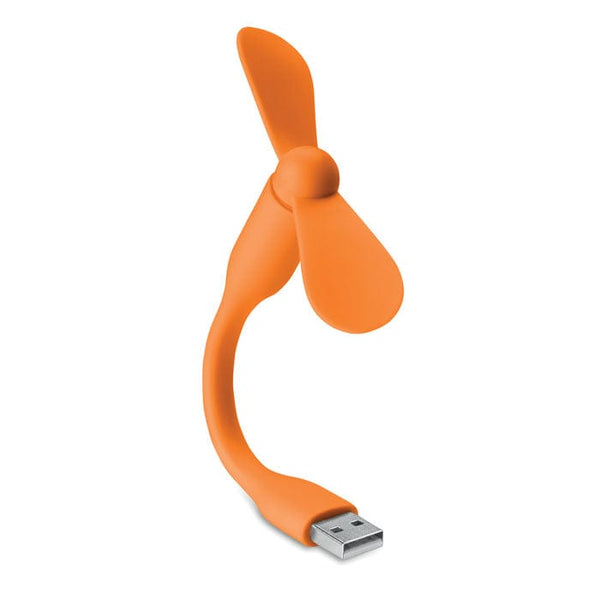Ventilatore USB portatile arancione - personalizzabile con logo