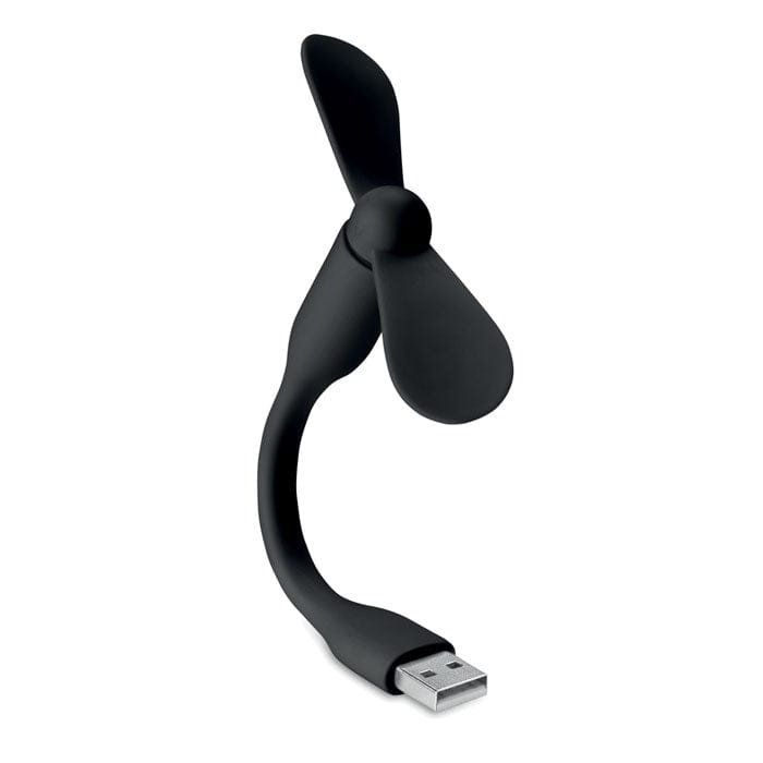 Ventilatore USB portatile Nero - personalizzabile con logo