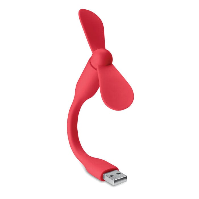 Ventilatore USB portatile rosso - personalizzabile con logo